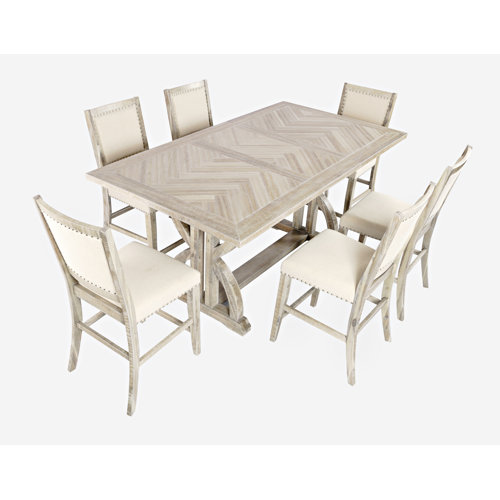 One Allium Way® Paloalto Counter Height Extendable Solid Wood Dining